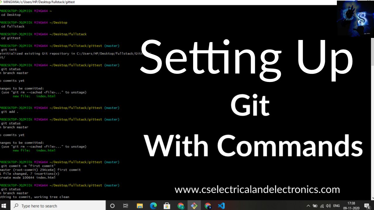 setting up git with Commands