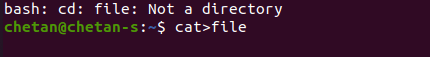 cat>file command in linux