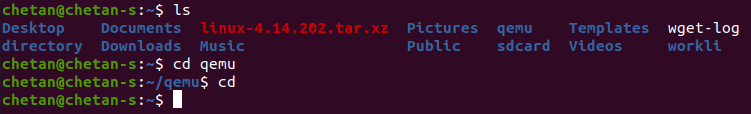 cd command in linux s