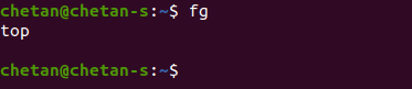 fg command in Linux