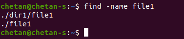 find -name filename command in Linux