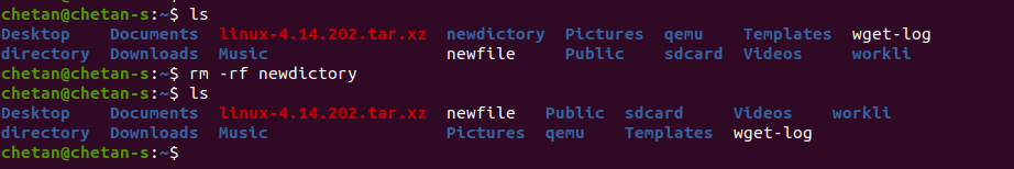rm -rf dir command in Linux