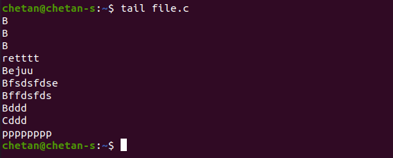 tail file command in linux