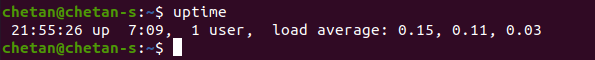 uptime command in Linux