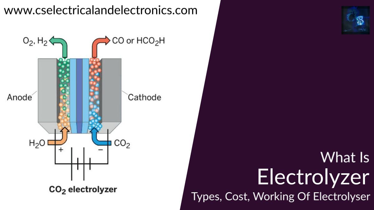 What Is Electrolyzer, Type, Working, Cost Of Electrolyzer