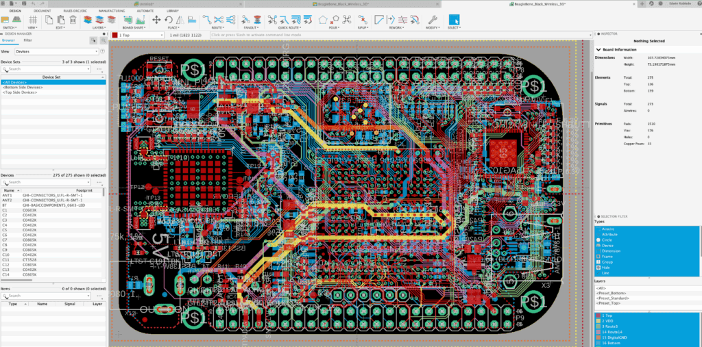 Autodesk Fusion 360 with Eagle AI