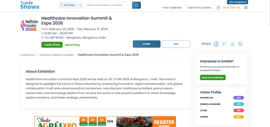 Healthcare Innovation Summit & Expo 2026 — Bengaluru