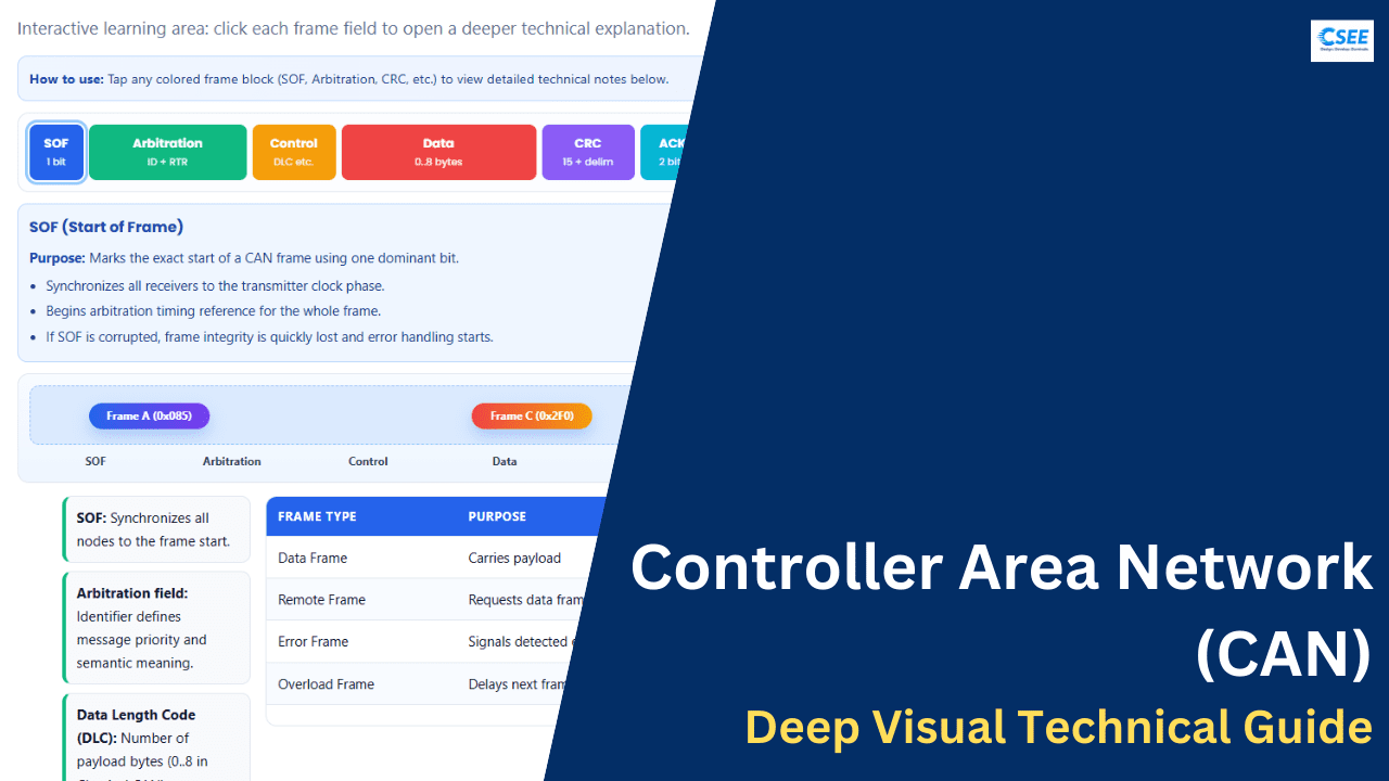 Controller Area Network (CAN) — Deep Visual Technical Guide