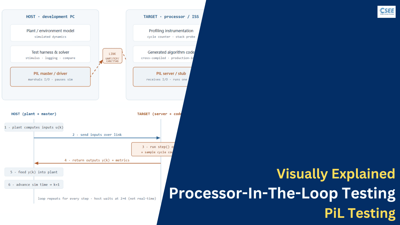 Visually Explained Processor-In-The-Loop Testing, PiL Testing